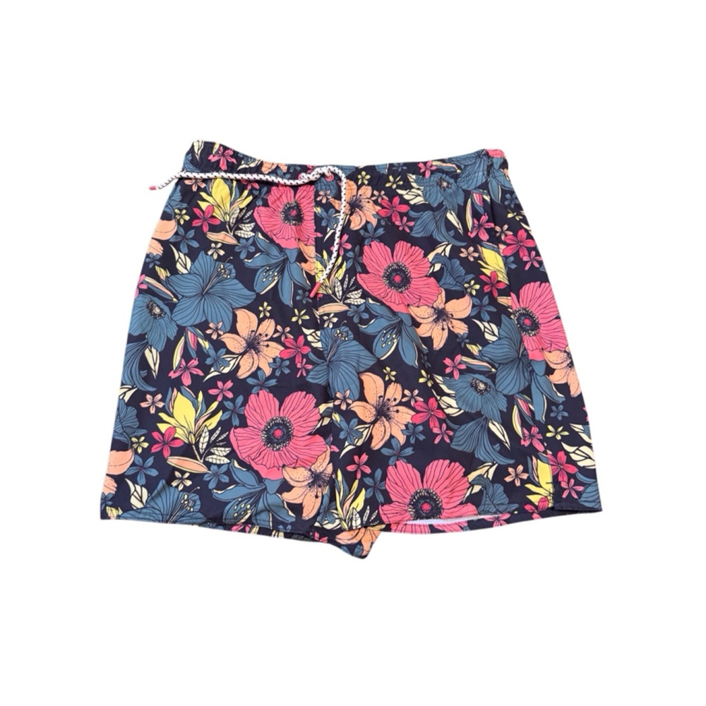 Men's Laguna Swim Floral Swim Trunks Shorts Size L Blue Pink